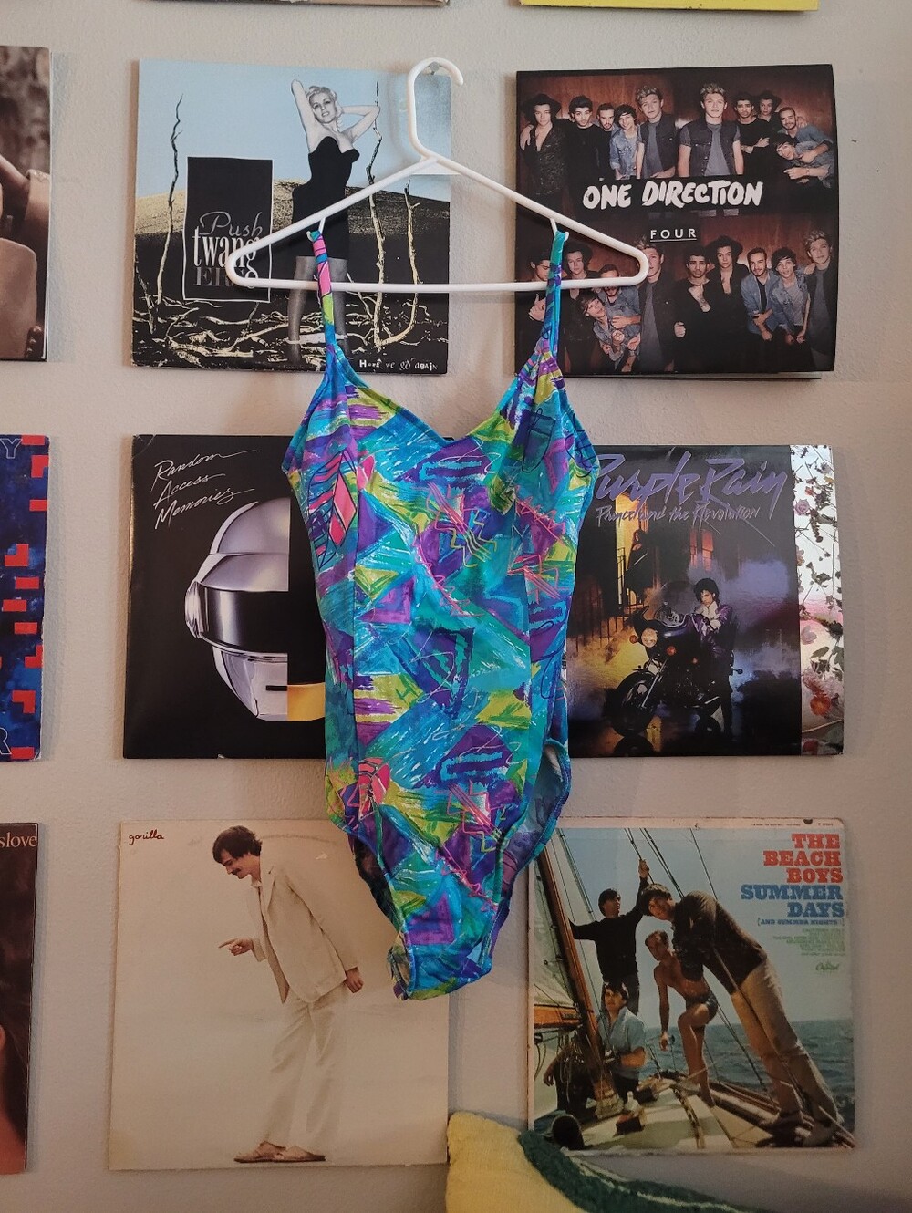 Vintage Vibrant Abstract One-Piece Swimsuit